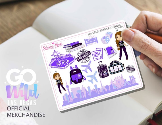GO WILD Las Vegas 2019 Small Sheet Planner Stickers Set Cute and Functional made for all Planners | M1072
