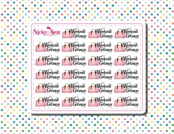 Weekend Getaway Small Sheet Planner Stickers Set Cute and Functional made for all Planners
