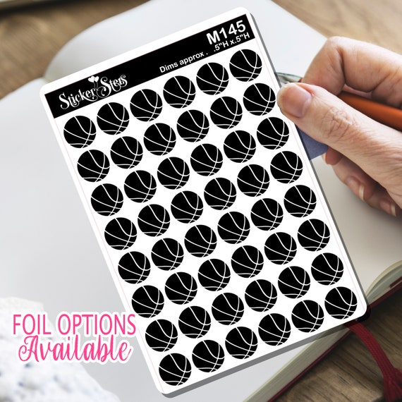 Basketball Sticker Foil Option Available | M145