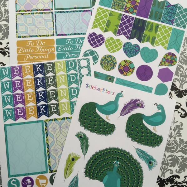 RETIRED | Peacock Tall Tales Layout Planner Stickers