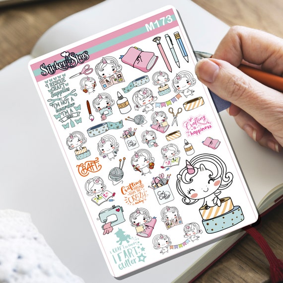 Crafty Unicorn! Tiny Sticker Set | M173