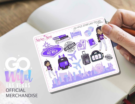 GO WILD Las Vegas 2019 Small Sheet Planner Stickers Set Cute and Functional made for all Planners | M1073