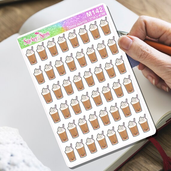 Frappe Coffee Sticker Foil Option Available | M142