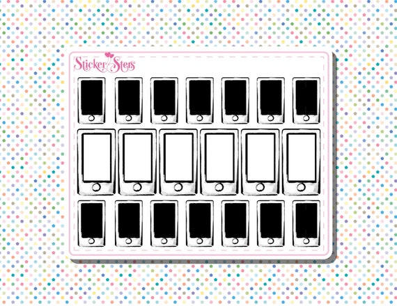 Cell Phone Small Sheet Planner Stickers Set Cute and Functional made for all Planners
