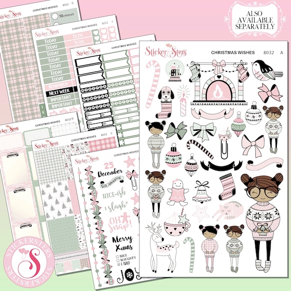 Christmas Wishes Planner Kit & A La Carte Pages | 8032