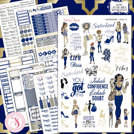 Sisterhood Sorority Sisters Planner Kit & A La Carte Pages | 8142