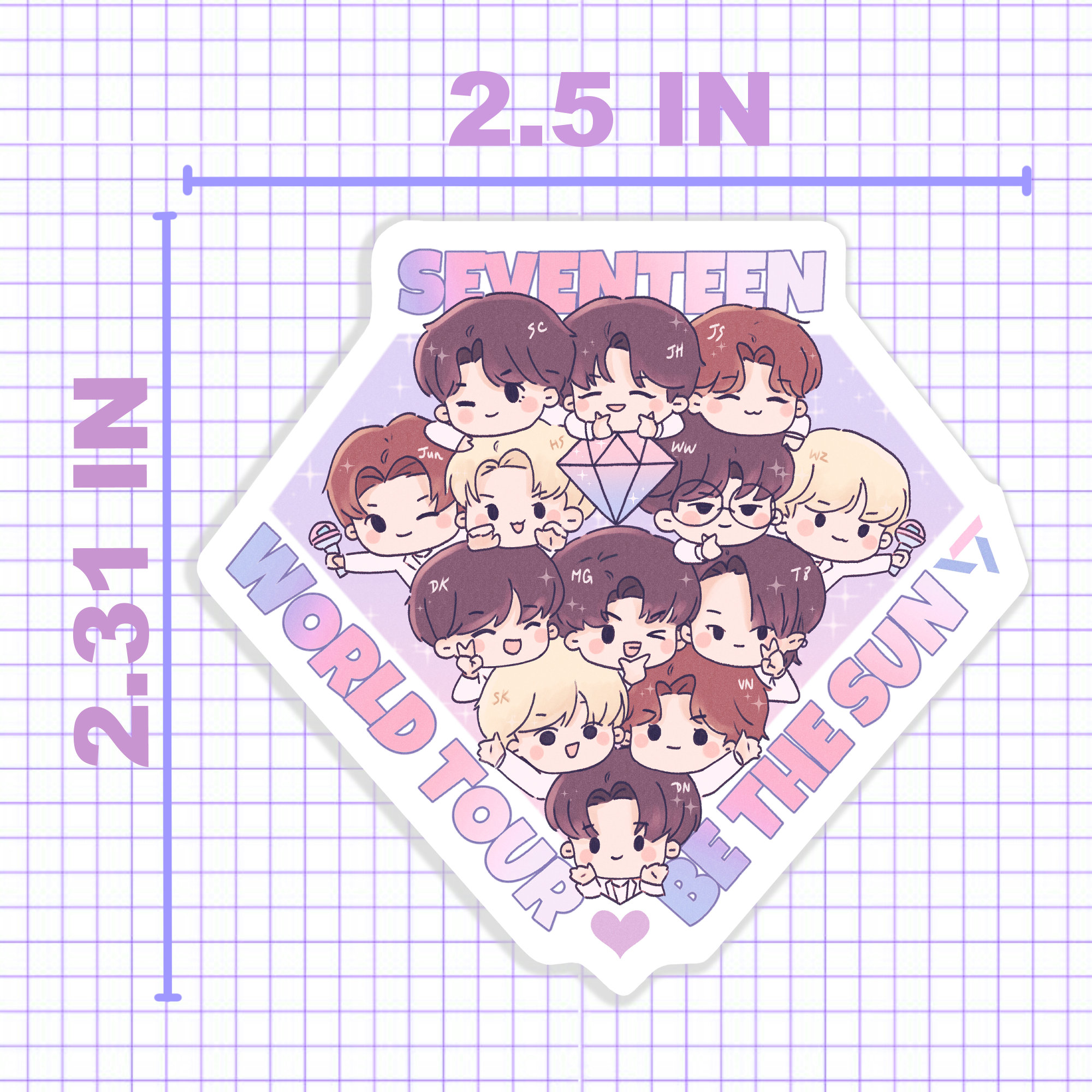 Seventeen World Tour Decal Waterproof Sticker Kpop Concert - Etsy