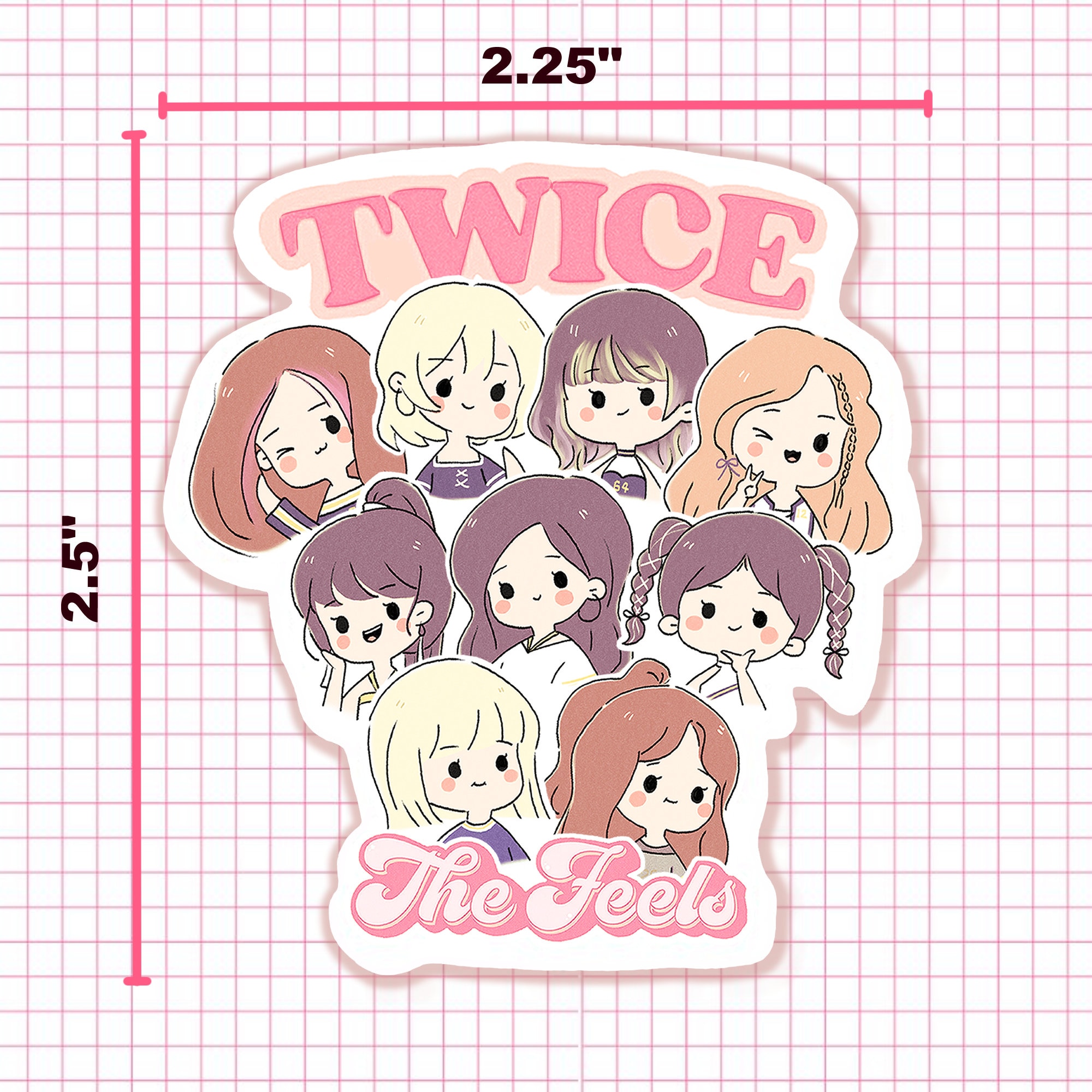 Scrapbooking Twice The Feels Decal Waterproof Sticker Kpop Merch Laptop Sticker Cute Water Bottle Sticker Best Friend Gift Glossy Vinyl Paper Party Kids Embellishments Silhouettebrasil Com Br
