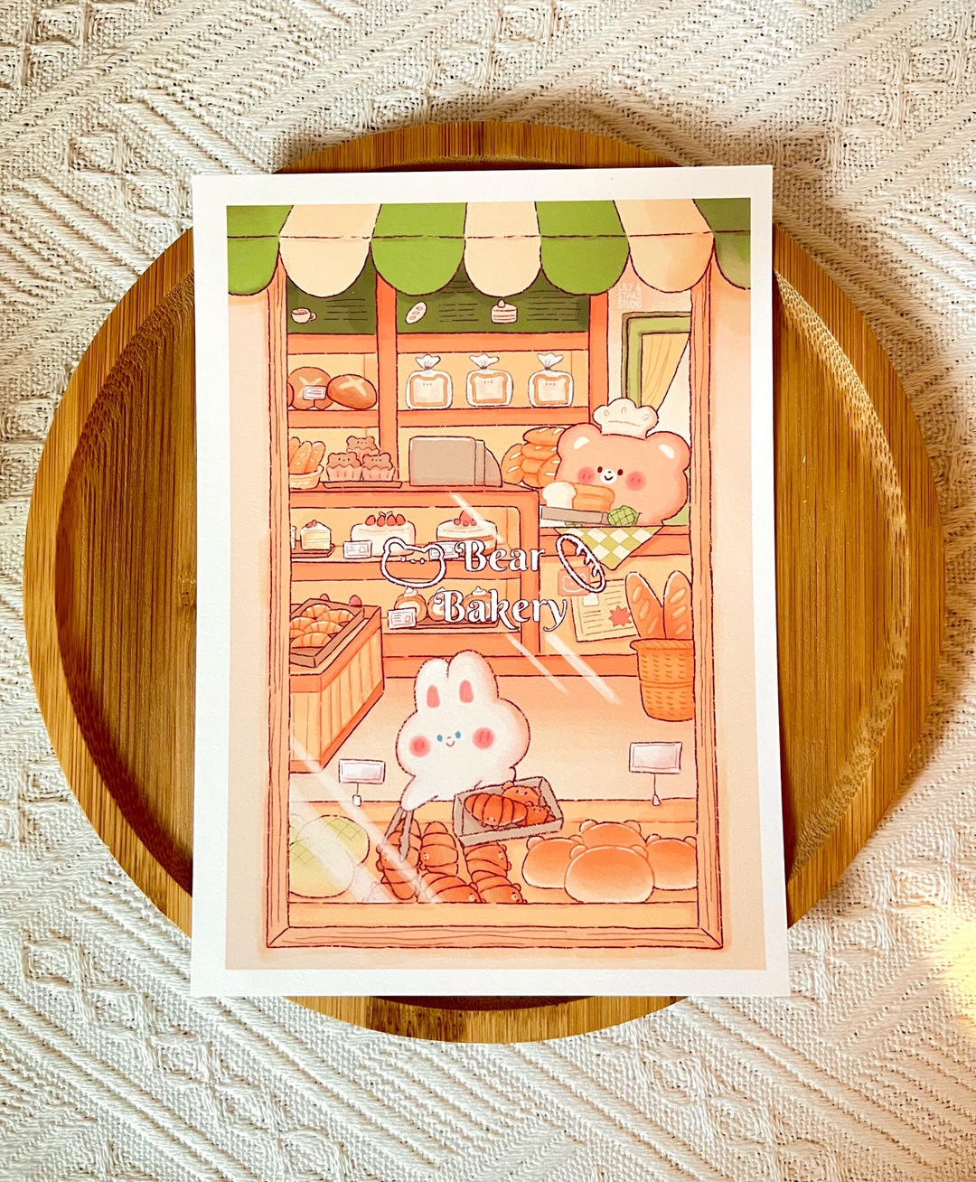 絵画。原画【Bear bought bread】 絵画。原画【Bear bought bread】