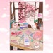 Spring Study Sticker Sheet • Lofi Aesthetic • Pink Planner Stickers • Hand Drawn  • Kawaii Stationery • Cherry Blossom • 90s Anime • Matte 