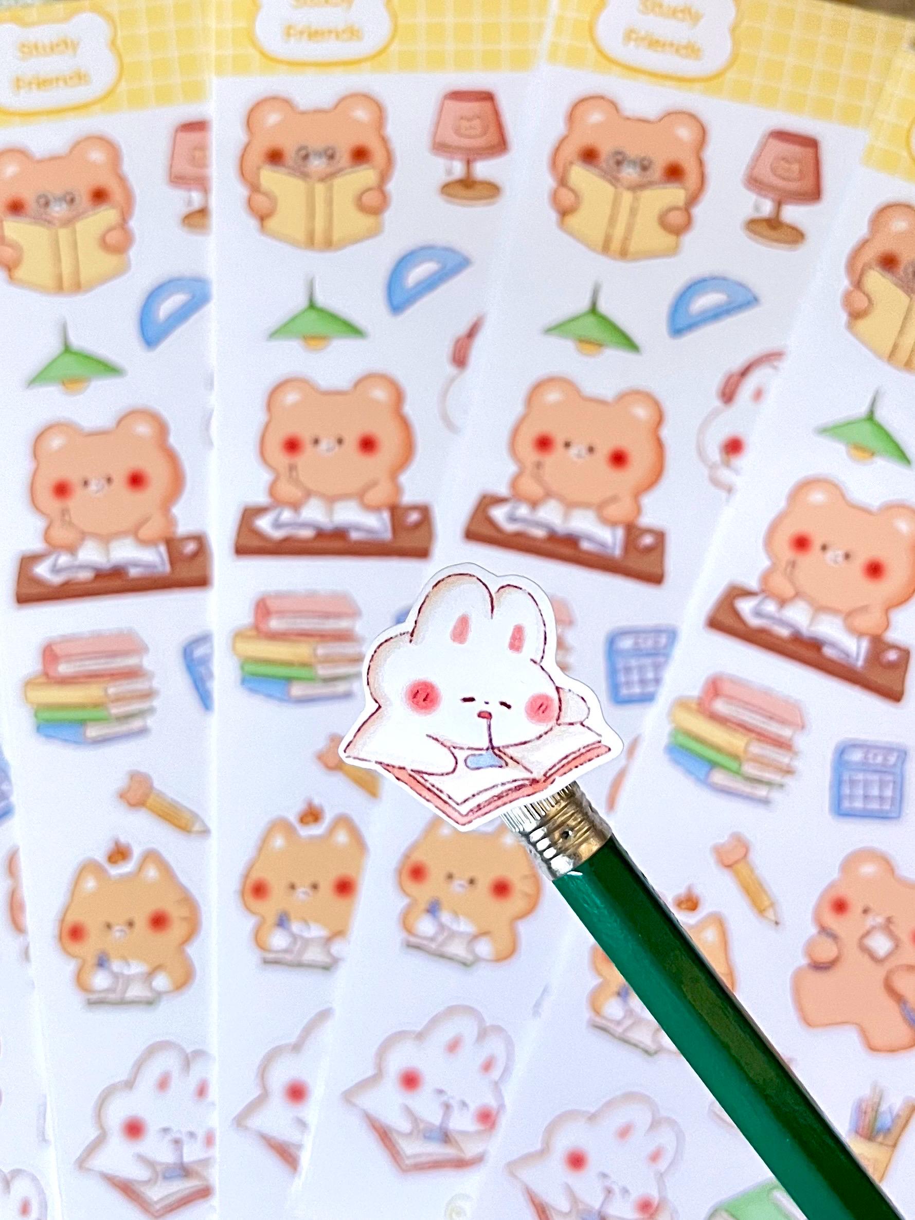 Stickers Study Fun Study Friends Sticker Sheet • Kawaii School Exam Matte Stickers - Etsy