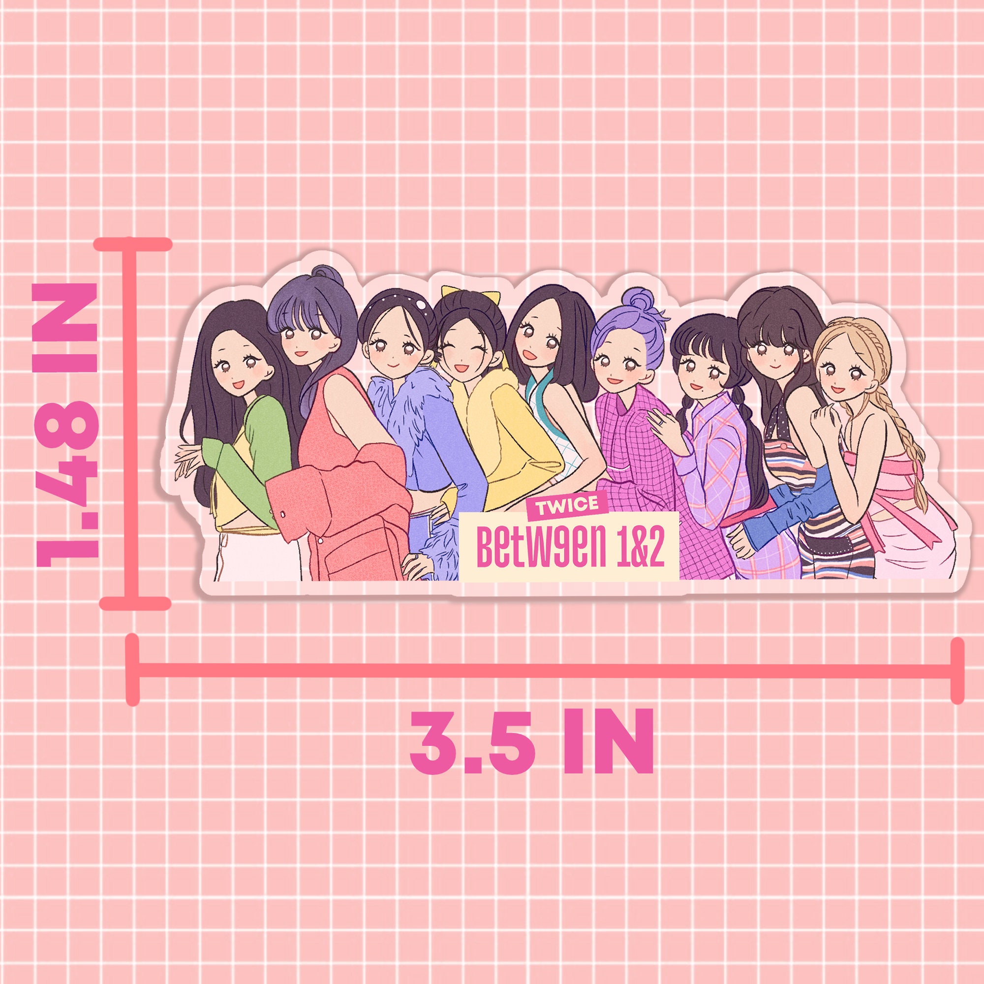 TWICE 1&2 デカール • 防水ステッカー • Kpop グッズ • ラップ