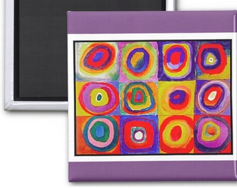 Color Study by Kandinsky, Art Magnet,  Gift for Men, Gift for Women, Art Teacher Gift, Kitchen Magnet