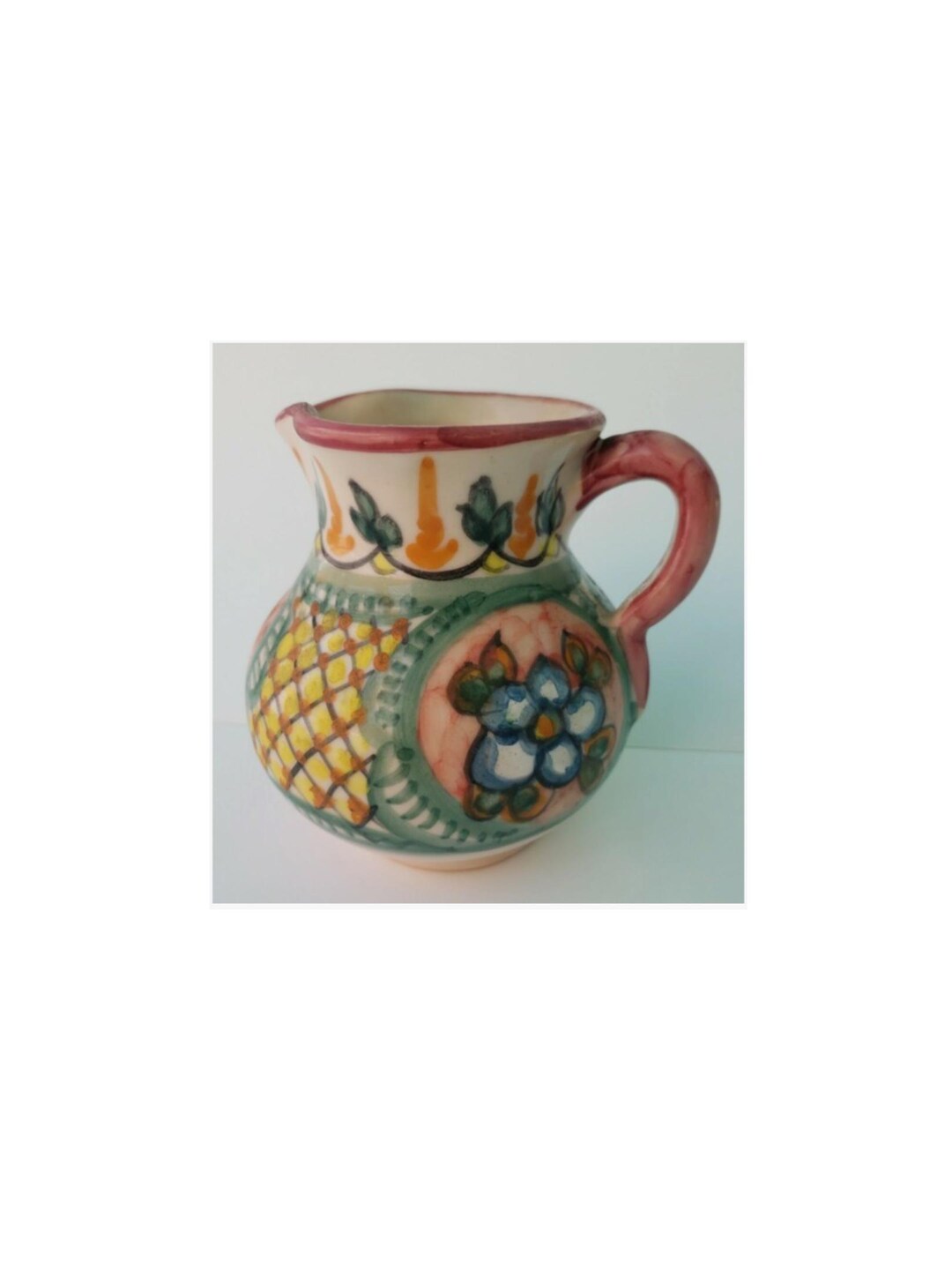 Pitcher In Spanish Spanish Majolica Handmade Pitcher, Vintage, Birthday Gift, - Etsy