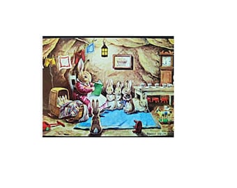 Carte postale ancienne - Racey Helps, histoire du soir