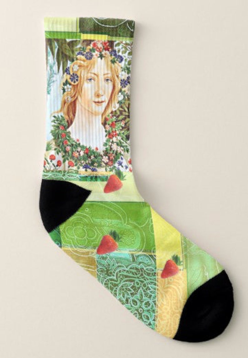 Men Large Gift Botticelli Women,Artsy,Artists,Teachers Primavera Art Painting Socks
