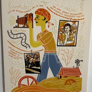 Dorothea Lange, Photographer, Women in Art Series Postcard, Collectible