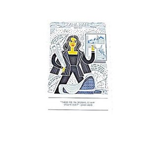 Women in Art, Zaha Hadid, Architect, Artist Postcard, Collectible Series of Post Card Art