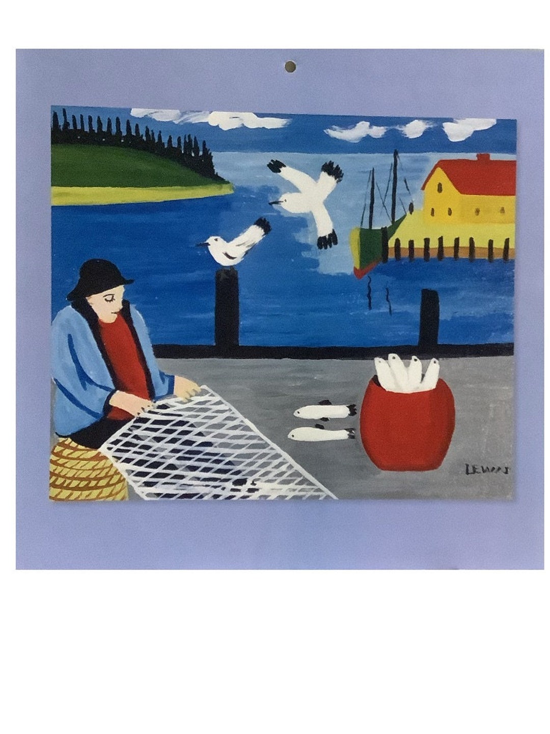 Maud Lewis Folk Art One Print From Small Calendar Nova Etsy