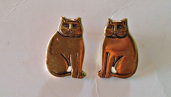 Mystic Cat Post Earrings and Brooch (3) by Laurel… - image 3