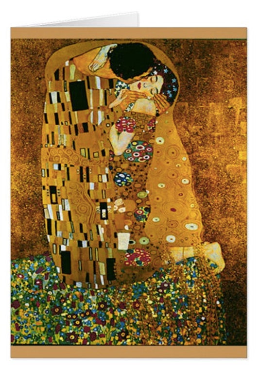 Gustav Klimt The KissFine Art1 Blank Greeting Card with | Etsy