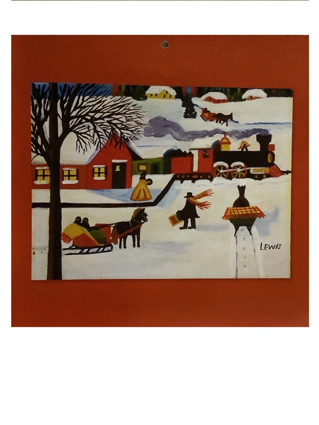 Maud Lewis Folk Art,collectible, One Print From Folk Art Calendar