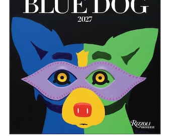 Calendrier mural Blue Dog 2027 de George Rodrigue - NOUVEAU