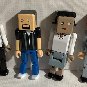 Sand Tray Figures, Block Heads (4), Play Therapy Miniatures  for Healing, Compassion,