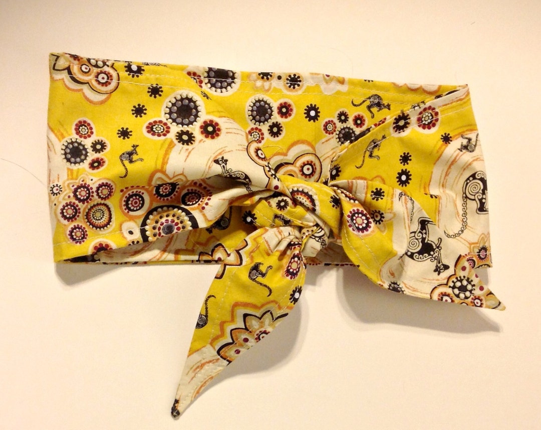 Australian Aboriginal Art Headband Tie Head Scarf Hair Wrap Etsy