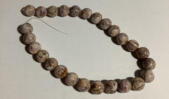 Picture Jasper Beads, Gray, Brown and White Fun R… - image 2