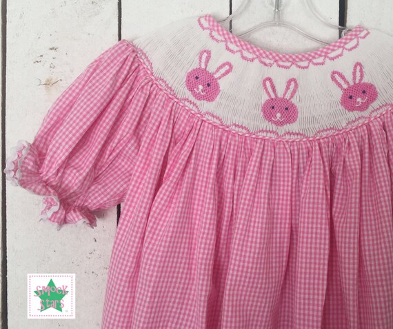 easter smocked bubble girl