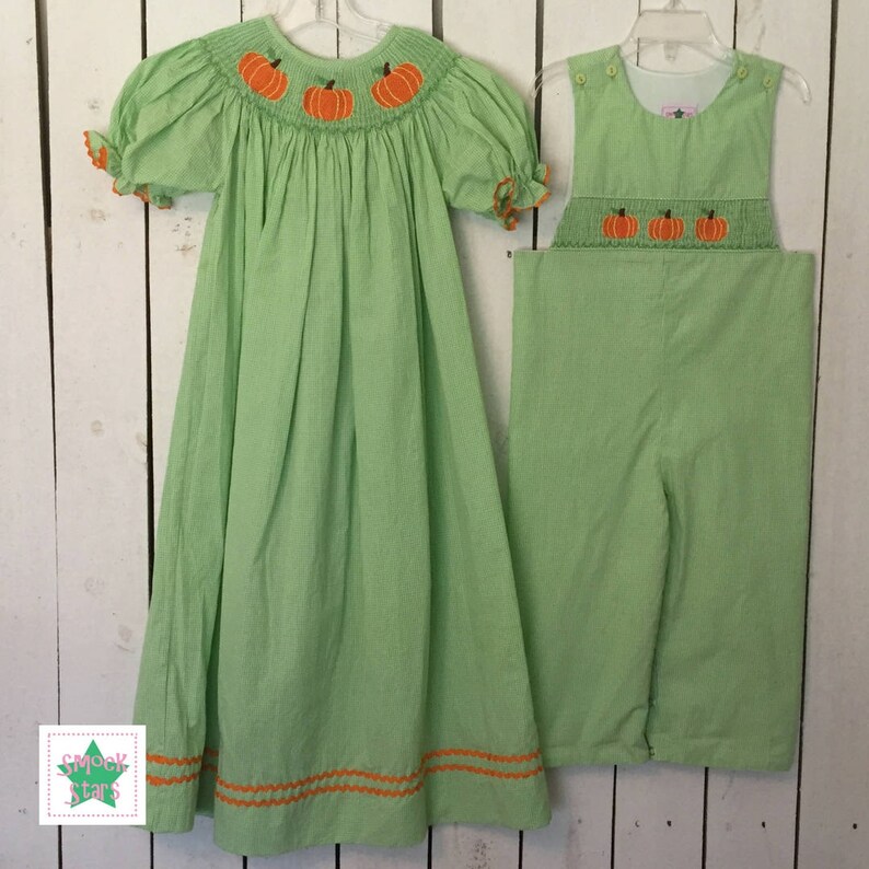 Boys Pumpkin Smocked Longall main image 0