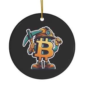 Bitcoin Miner Christmas Ceramic Tree Ornament