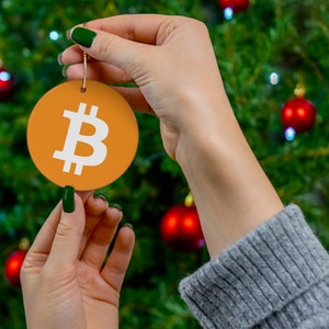 Bitcoin Ceramic Christmas Tree Ornament