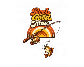 Funny Fishing License Sticker - Reel Good Time Pun - Fishing Gift