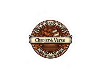 Bookworm Pun Sticker - Chapter & Verse - Funny Book Lover Gift