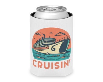 Cruisin Beer Coozie, Drink Cooler, Slim and Regular can size available!