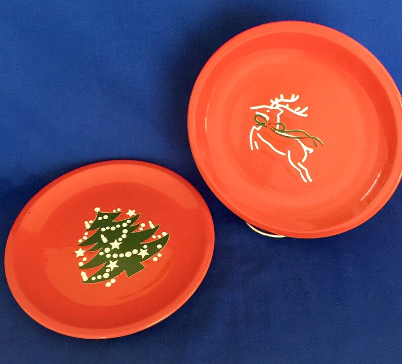 Waechtersbach 10 Dinner Plate Christmas Tree and Reindeer Etsy