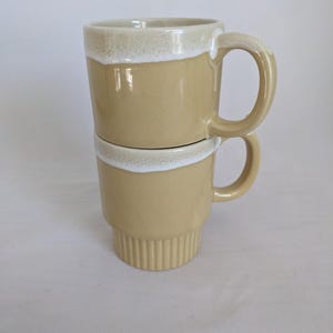 Juego de 2 tazas vintage con esmalte antigoteo y anidación