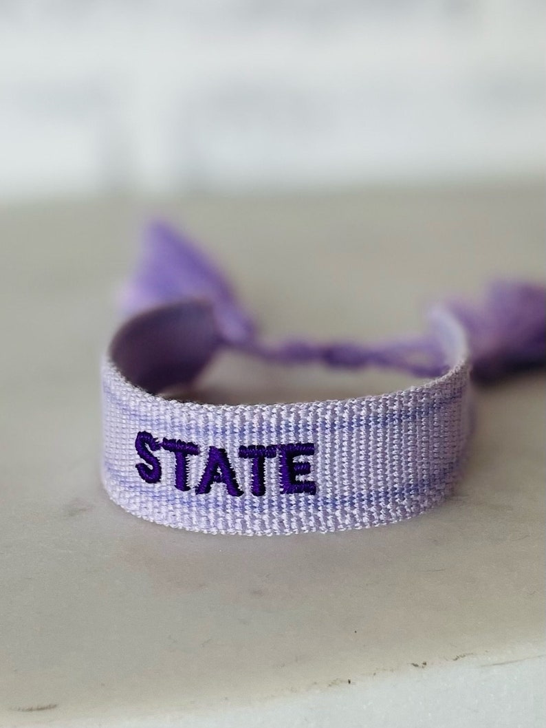 Kansas State Woven Friendship Bracelet Graduation Gift for Friend Wildcats image 1