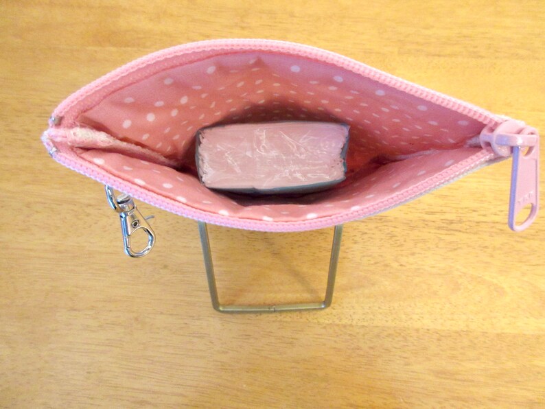 Ladies Lined 7x5 Clip on Golf Bag Accessory Two Pink Zippers Etsy