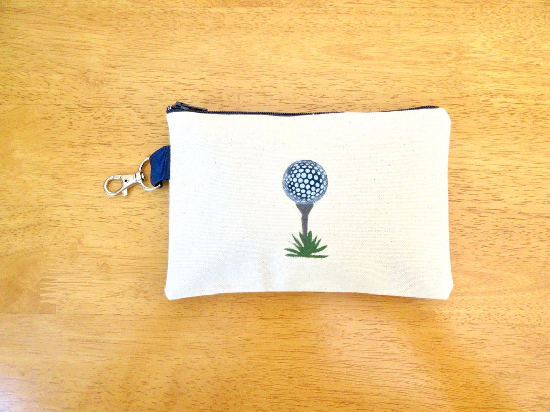 Ladies Lined 7x9 Larger Clip on Golf Bag Accessory With Navy Etsy