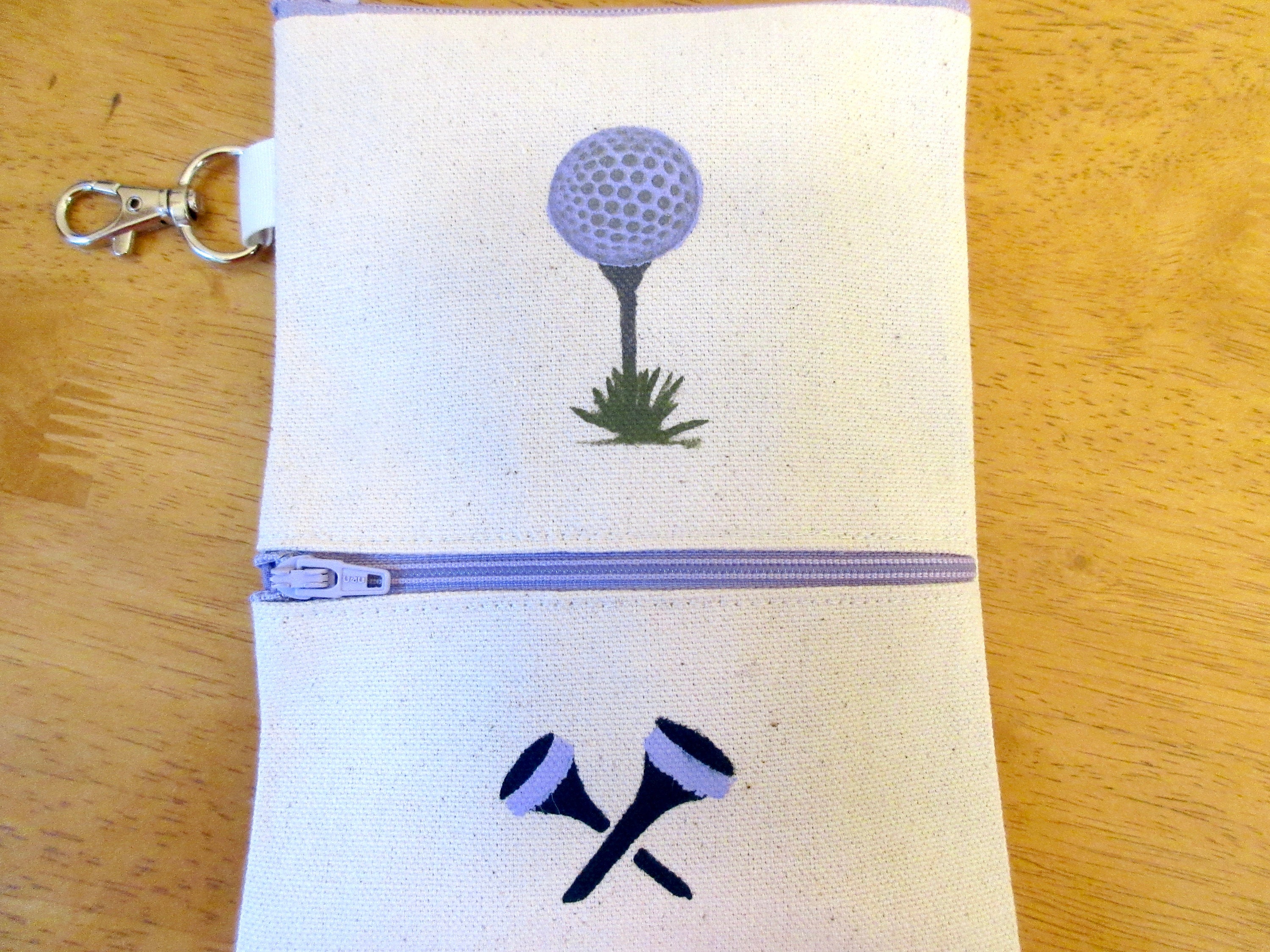 Ladies Lined 7x5 Clip on Golf Bag Accessory Lilac Zippers Etsy