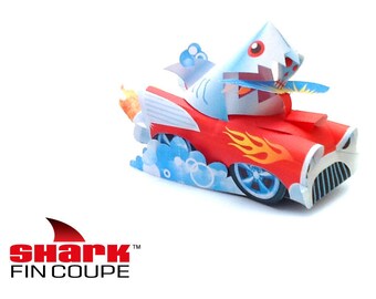 Shark Car Paper Printable Toy