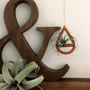 Air Plant Holder Geometric Wood Hanging Air Plant Nest image 2