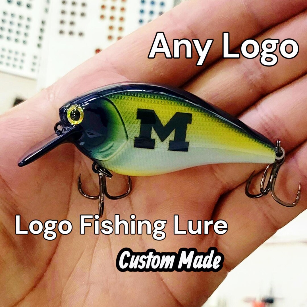 custom fishing lures logo Logo Fishing Lure: Handmade for Any Occasion, Personalized Fisherman Gift