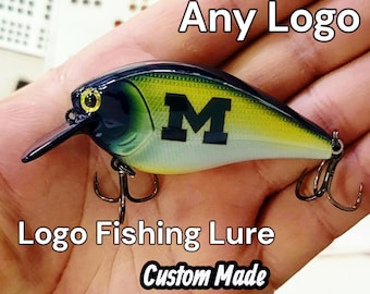 Logo Fishing Lure: Handmade for any occasion, Personalized Fisherman Gift