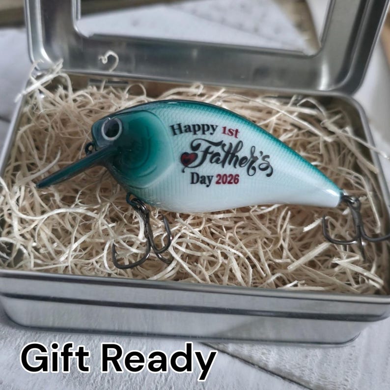 New Dad Father's Day Gift | Personalized Fishing Lure from his Baby image 3