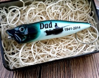 Mini Urn Keychain for Ashes – Keychain Urn for Men, Small Keepsake Urn Fishing Lure Memorial Keychain for Dad, Gone Fishing Cremation Urn
