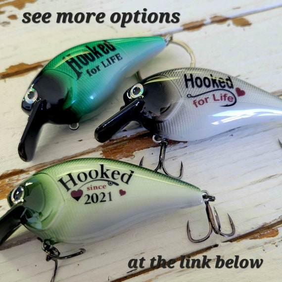 Hooked on You Fishing Keychain, Personalized Fishing Lure Keychain